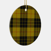 一族のMacLeodの黒くおよび黄色のスコットランドのタータンチェック セラミックオーナメント (右)