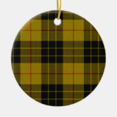 一族のMacLeodの黒くおよび黄色のスコットランドのタータンチェック セラミックオーナメント (正面)
