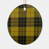 一族のMacLeodの黒くおよび黄色のスコットランドのタータンチェック セラミックオーナメント (左)