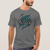 一族のMacLeod McLeodのタータンチェックの精神のワイシャツ Tシャツ (正面)