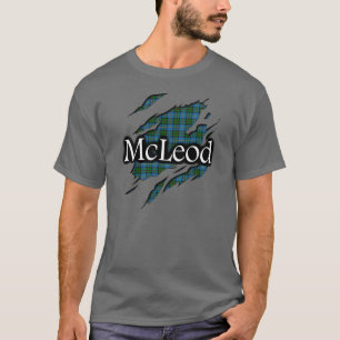 一族のMacLeod McLeodのタータンチェックの精神のワイシャツ Tシャツ