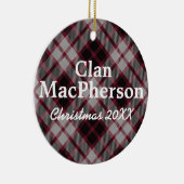 一族のMacPhersonのスコットランド人のタータンチェック セラミックオーナメント (右)