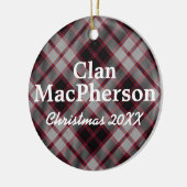 一族のMacPhersonのスコットランド人のタータンチェック セラミックオーナメント (左)