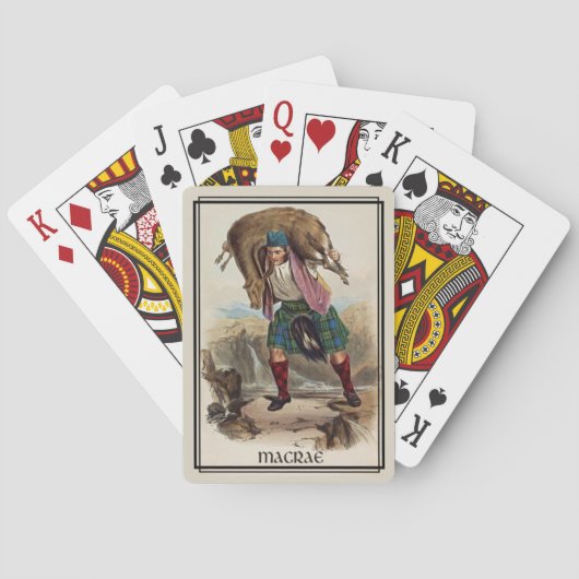 一族のMacRaeクラシックなスコットランドの自転車のデッキ トランプ (裏面)