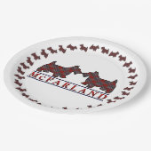 一族のMcFarland MacFarlaneのタータンチェックのスコッチテリア犬 ペーパープレート (アングル)