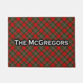 一族のMcGregorスコットランドのMacGregorのタータンチェック ドアマット (正面)