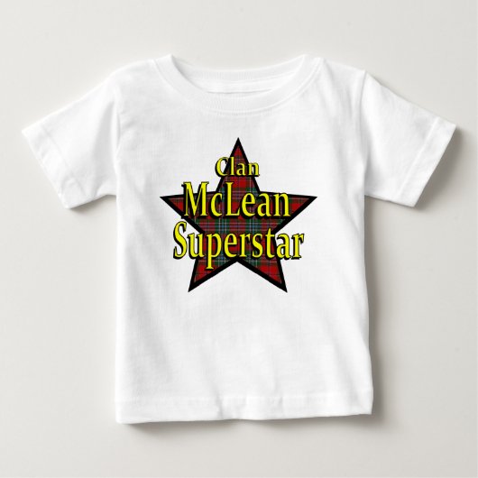 一族のMcLeanのスーパースターの乳児のTシャツ ベビーTシャツ (正面)