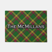 一族のMcMillanマクミランのタータンチェックのドアマット ドアマット (正面)