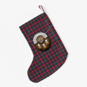 一族のRitchieのタータンチェック スモールクリスマスストッキング (裏面 (吊り時))
