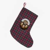 一族のRitchieのタータンチェック スモールクリスマスストッキング (正面 (吊り時))