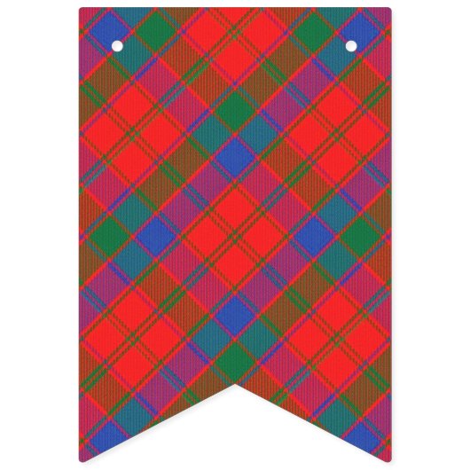 一族のRobertsonのスコットランドのタータンチェック バンティングフラッグ (第1の旗)