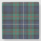 一族のRobertsonのタータンチェック格子縞の石のコースター ストーンコースター (正面)