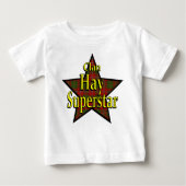 一族はスーパースターの乳児のTシャツを干し草にします ベビーTシャツ (正面)