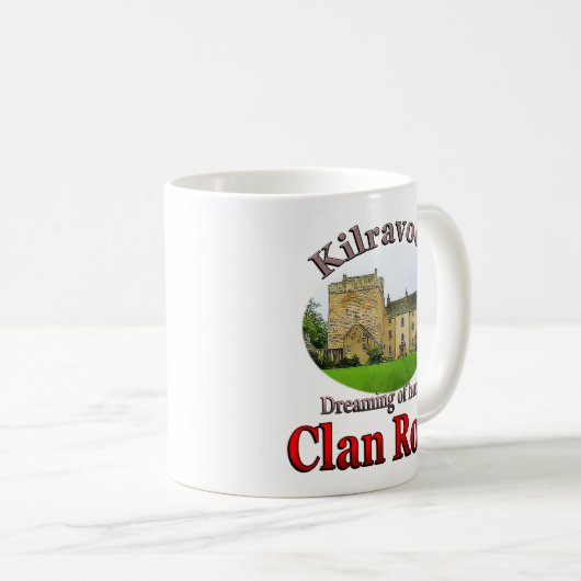 一族は上がりまKilravockの家の城の夢を見ます コーヒーマグカップ (正面右)