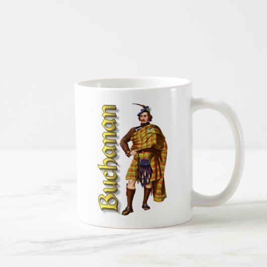 一族Buchanan古いスコットランド コーヒーマグカップ (右)