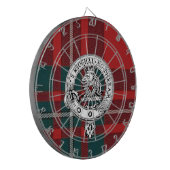 一族Gregor/MacGregorのバッジの投げ矢板タータンチェック ダーツボード (正面左)