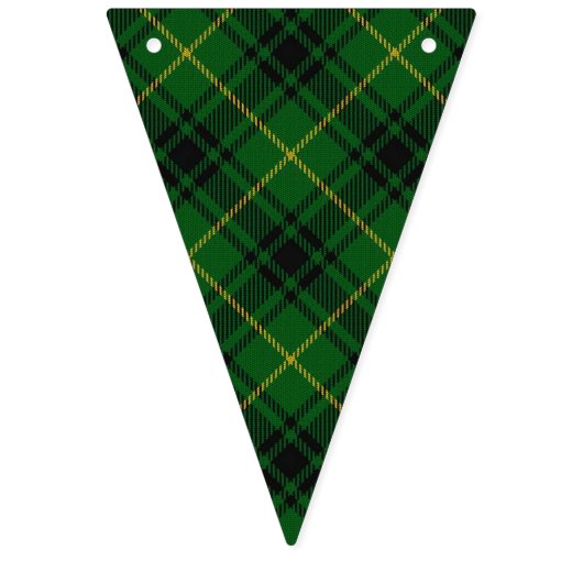 一族MacArthurアーサーの緑及び黒いタータンチェック バンティングフラッグ (第3の旗)