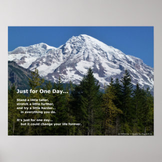 一日だけ…やる気を起こさせる引用文 ポスター