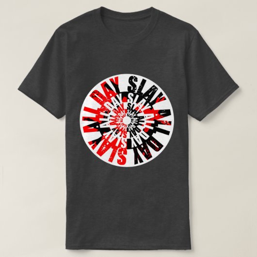 一日にわたりスラッシャー Tシャツ (デザイン正面)