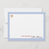 一日にリンゴの文パーソナライズされた房具 ノートカード (正面)