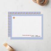 一日にリンゴの文パーソナライズされた房具 ノートカード (正面/裏面インサイチュ)