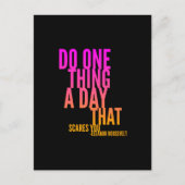 一日に一つのことを行うと怖くなる引用文 ポストカード (正面)