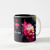 一日に一度に引用文の花パーソナライズされた ツートーンマグカップ (正面右)