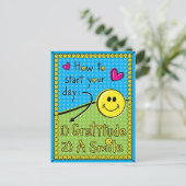一日のスタート方法_ ポストカード (スタンド正面)
