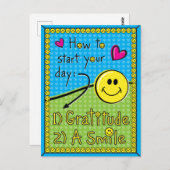 一日のスタート方法_ ポストカード (正面/裏面)