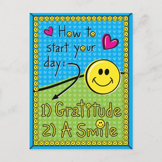 一日のスタート方法_ ポストカード (正面)