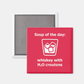 一日のスープ：ウイスキーとH2Oクルートンドリンク マグネット (正面/裏面)