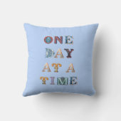 一日の時間おもしろいレタリング回復スローガン クッション (裏面)