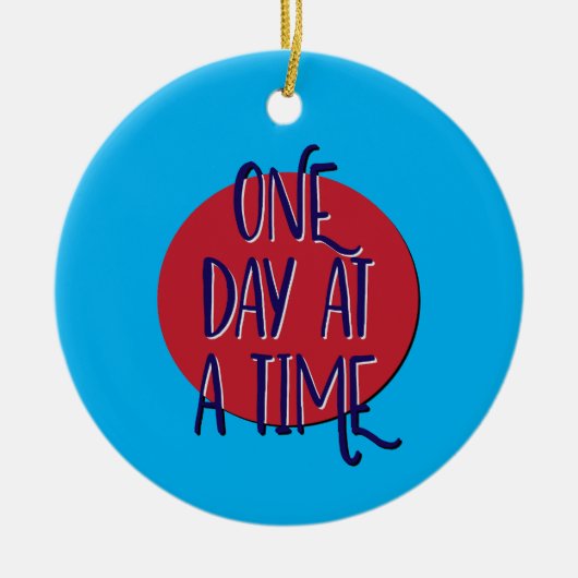 一日の時間の回復のスローガン セラミックオーナメント (正面)