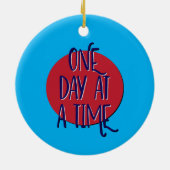 一日の時間の回復のスローガン セラミックオーナメント (裏面)