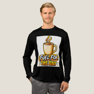 一日の活力コーヒータイポグラフィー グラフィックTシャツ トライブレンドＴシャツ