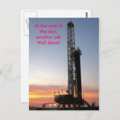 一日の終わりに、よくできている別の仕事! ポストカード (正面/裏面)