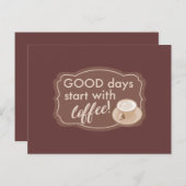 一日を始めるコーヒー ポストカード (正面/裏面)