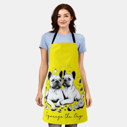 一日を締め切る エプロン (着用した状態)