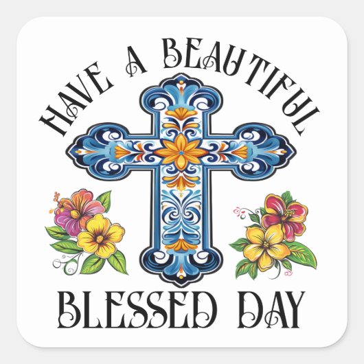 一日を過賛美ごす スクエアシール (正面)