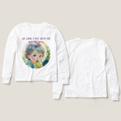 一日一つのりんごで健康に可愛いTシャツ (デザイン 正面＆背面)