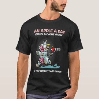 一日一個のりんごで誰でも遠ざける 牛飼い ファーム N Tシャツ