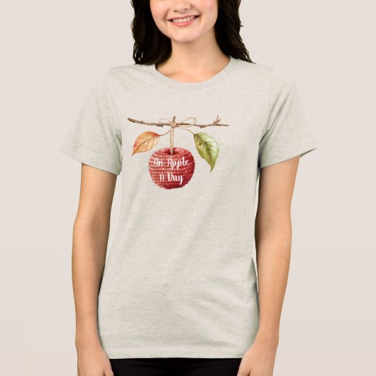 一日一個の赤いりんご トライブレンドTシャツ (正面)
