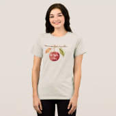 一日一個の赤いりんご トライブレンドTシャツ (正面全面)