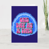 一日一日と生きる ジオード 12ステップ AA 回復スローガン カード (正面)