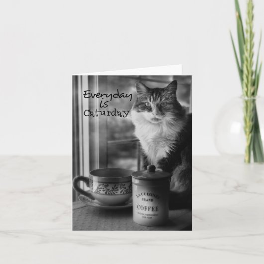 一日中のコーヒーノートカード カード (正面)