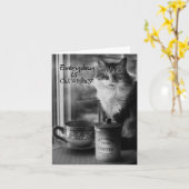 一日中のコーヒーノートカード カード (黄色い花)