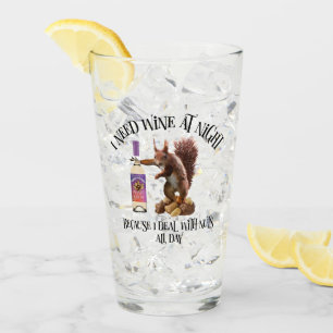 一日中のナッツ – リスおもしろいレルワインドリンカー タンブラーグラス