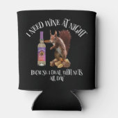 一日中のナッツ – リスおもしろいレルワインドリンカー 缶クーラー (裏面)