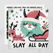 一日中サンタそりをスレイ シーズンカード (正面/裏面)