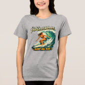 一日中サーフィンできる女 トライブレンドTシャツ (正面)